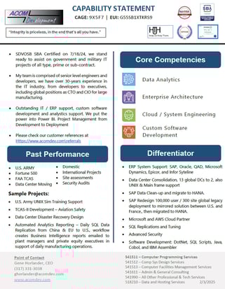 Government Capabilities Statement